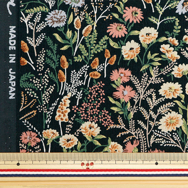 [Quantity from 5] Fabric 『Corduroy Botanical KTS6998-A" COTTON KOBAYASHI