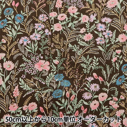 [Quantity from 5] Fabric 『Corduroy Botanical KTS6998-C" COTTON KOBAYASHI