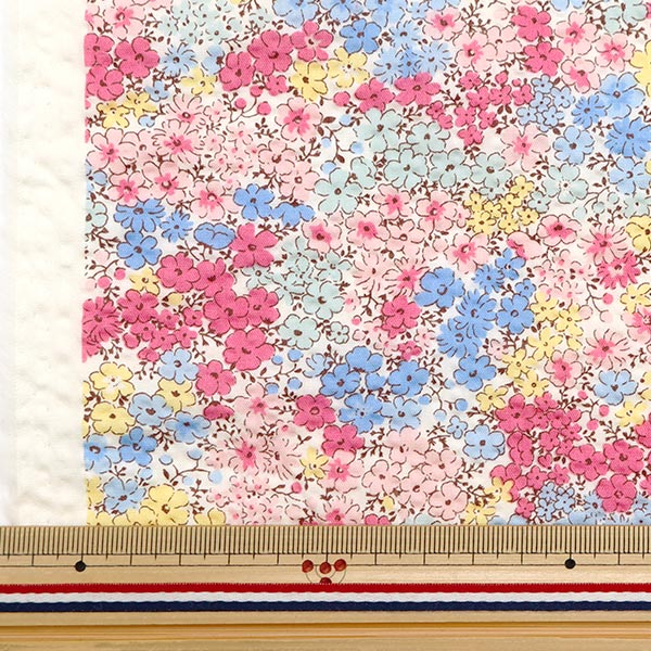 【数量5から】 生地 『リップルプリント 小花柄 マルチ KTS7041-A』 COTTON KOBAYASHI コットンこばやし 小林繊維