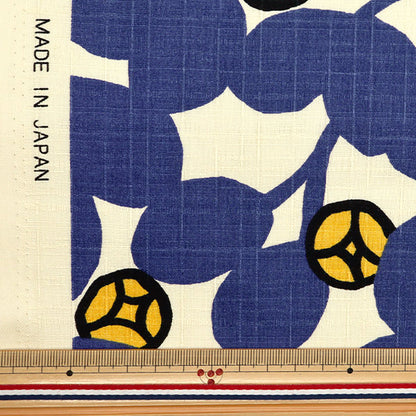 [De la cantidad 5] Tela "Tsubaki Blue X Ivory X Ivory X Ivory UP5943-A" COTTON KOBAYASHI