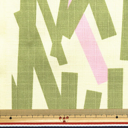 [From quantity 5] Fabric "Ukono cloth Southern Cross Bamboo Green x Ivory UP5945-A" COTTON KOBAYASHI