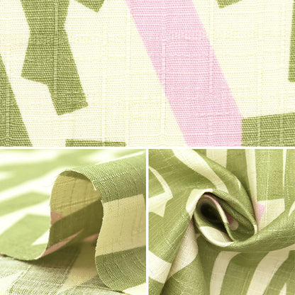 [From quantity 5] Fabric "Ukono cloth Southern Cross Bamboo Green x Ivory UP5945-A" COTTON KOBAYASHI