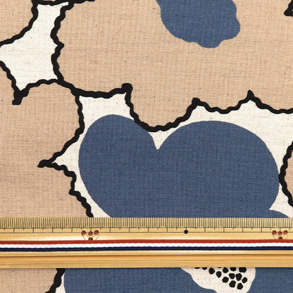 [Menge ab 5] Stoff "Usako-Stoff, Baumwolle, Leinwand, 100 Blumen, Elfenbeingewebe, Saxophon UP5928-C" COTTON KOBAYASHI