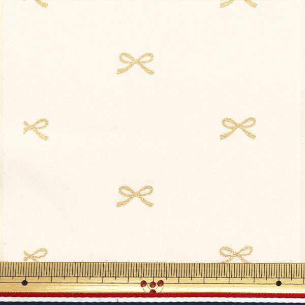 [Cantidad a partir de 5] Tela "Amplio" Cinta Tela marfil x oro kts7091-a" COTTON KOBAYASHI