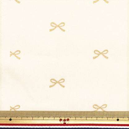 [Cantidad a partir de 5] Tela "Amplio" Cinta Tela marfil x oro kts7091-a" COTTON KOBAYASHI