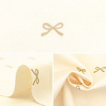 [Cantidad a partir de 5] Tela "Amplio" Cinta Tela marfil x oro kts7091-a" COTTON KOBAYASHI