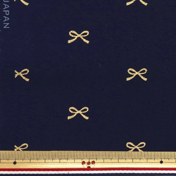 [Menge ab 5] Stoff "Breit" Farbband Marine x Gold KTS7091-F" COTTON KOBAYASHI