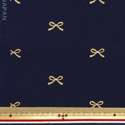[Menge ab 5] Stoff "Breit" Farbband Marine x Gold KTS7091-F" COTTON KOBAYASHI