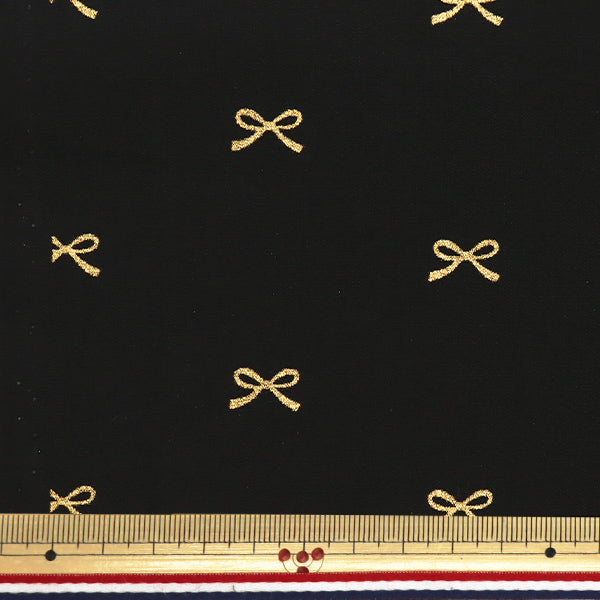 [الكمية تبدأ من 5] الأقمشة "واسع" الشريط Black X Gold KTS7091-G" COTTON KOBAYASHI