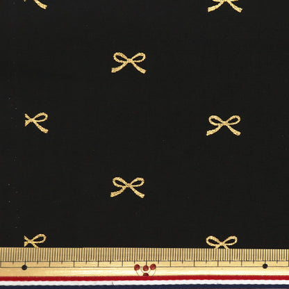 [الكمية تبدأ من 5] الأقمشة "واسع" الشريط Black X Gold KTS7091-G" COTTON KOBAYASHI