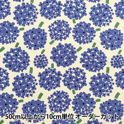 [Menge ab 5] Stoff "Usako-Stoff Nr. 10 Canvas Hordera Elfenbein x Blue Up5950-A" COTTON KOBAYASHI