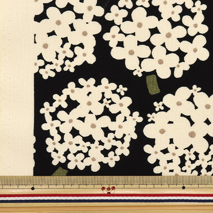 [Menge ab 5] Stoff "Usako-Stoff Nr. 10 Canvas Hordera Black x Elfenbein Up5950-F" COTTON KOBAYASHI