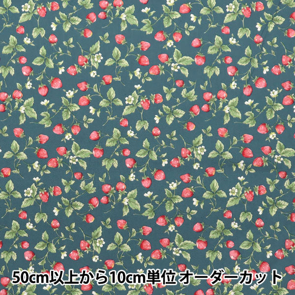 [Quantity starting from 5] Fabric "Broad Strawberry Navy KTS7090-E" COTTON KOBAYASHI