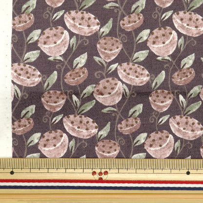[Quantity starting from 5] Fabric "Broad Hasu Mauve KTS7077-D" COTTON KOBAYASHI
