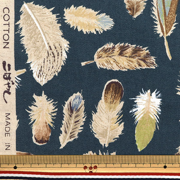 [Menge ab 5] Stoff "Baumwollwäsche Leinwand Feather Navy KTS7092-D" COTTON KOBAYASHI