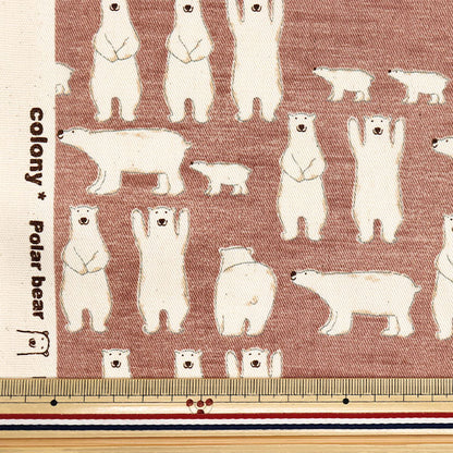 [Quantity starting from 5] Fabric "Twill Banzai Shiro Bear Pink KTS7108-A" COTTON KOBAYASHI