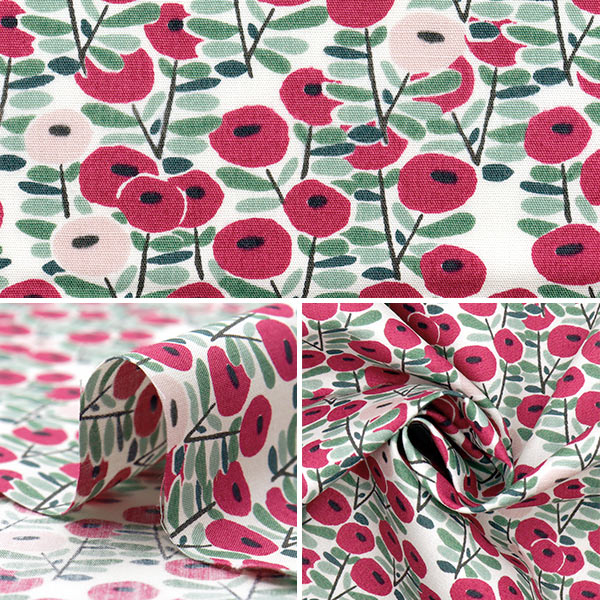 [Quantité à partir de 5] Tissu "Broad Bone Flower Mulberry KTS7102-A" COTTON KOBAYASHI