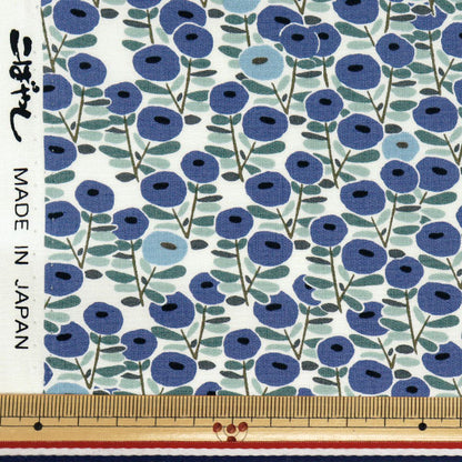 [Cantidad a partir de 5] Tela "Bonbon Bonbon Flower Navy Blue KTS7102-B" COTTON KOBAYASHI