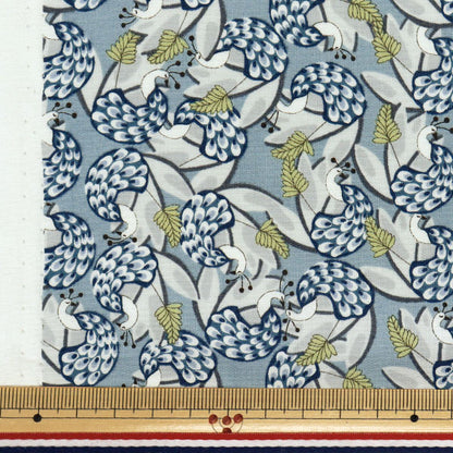 [Quantity starting from 5] Fabric "Broad Kujaku Blue Fabric KTS7100-B" COTTON KOBAYASHI