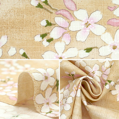 [Menge ab 5] Stoff "Southern Cross Sakura Sakura Muster Licht Flachs Farbe KTS6850-A" COTTON KOBAYASHI