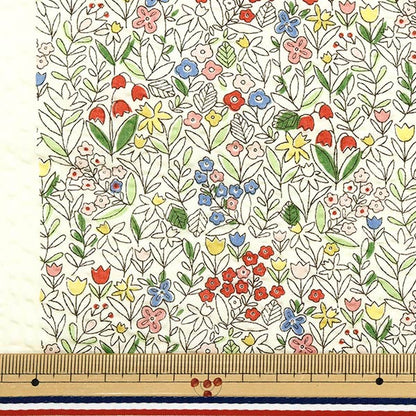 [Menge ab 5] Stoff "Ripple Print florales nicht weißes KTS7087-A" COTTON KOBAYASHI