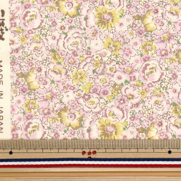 [Quantity starting from 5] Fabric "Broad Small Flower Pattern Pink KTS7104-A" COTTON KOBAYASHI