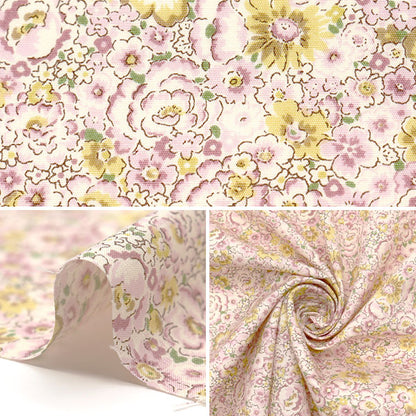 [Quantity starting from 5] Fabric "Broad Small Flower Pattern Pink KTS7104-A" COTTON KOBAYASHI