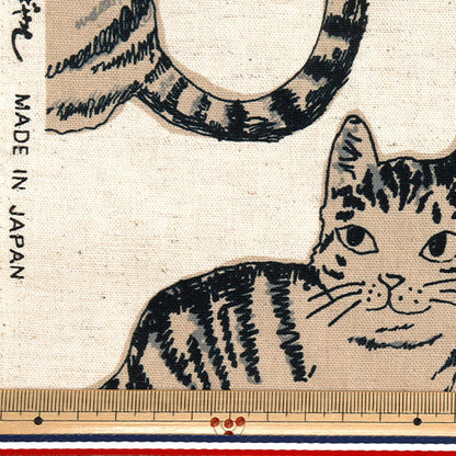 [الكمية تبدأ من 5] الأقمشة "Cotton Linen Canvas Cat Beige KTS7110-A" COTTON KOBAYASHI