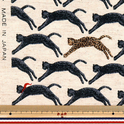 [Quantity starting from 5] Fabric "Cotton and linen"Sheeting Flying Cat Generation KTS7103-A" COTTON KOBAYASHI