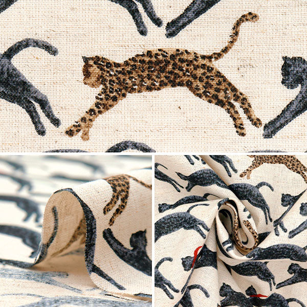 [Quantity starting from 5] Fabric "Cotton and linen"Sheeting Flying Cat Generation KTS7103-A" COTTON KOBAYASHI