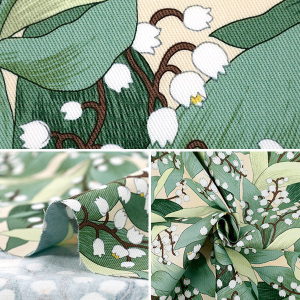 【数量5から】 生地 『ツイル すずらん アイボリー KTS7128-A』 COTTON KOBAYASHI コットンこばやし 小林繊維