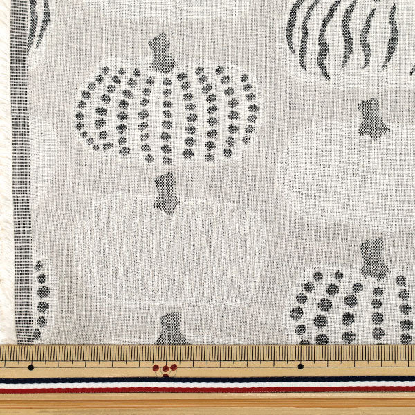 [Quantity from 5] Fabric “Uhayako cloth Banshuori double weaveJacquard Pumpkin gray UP5973-A" COTTON KOBAYASHI