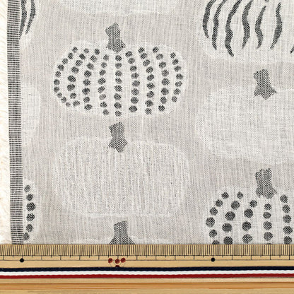 [Quantity from 5] Fabric “Uhayako cloth Banshuori double weaveJacquard Pumpkin gray UP5973-A" COTTON KOBAYASHI