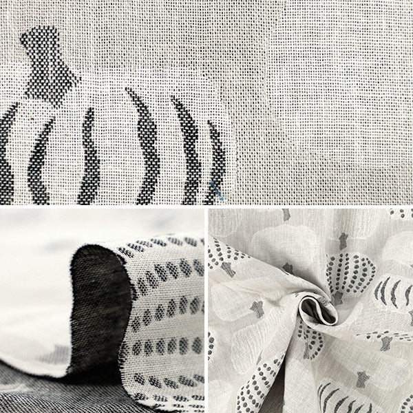 [Quantity from 5] Fabric “Uhayako cloth Banshuori double weaveJacquard Pumpkin gray UP5973-A" COTTON KOBAYASHI