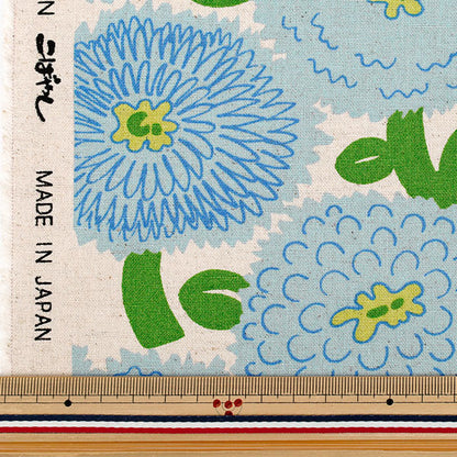 [الكمية من 5] الأقمشة "قماش قطن كتان ضبابي داليا أزرق UP5988-B" COTTON KOBAYASHI