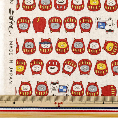 [الكمية من 5] الأقمشة "قطن كتان قماش قطة داروما كيناري KTS7146-A" COTTON KOBAYASHI