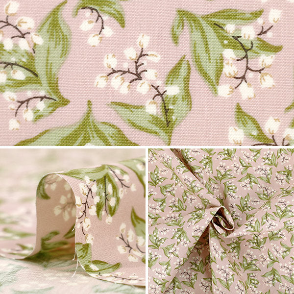 [Quantity from 5] Fabric "Broad Muguet Pink KTS7135-A"COTTON KOBAYASHI