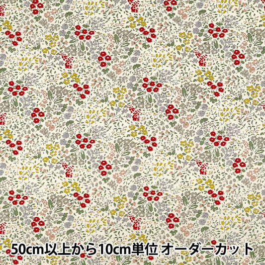 【数量5から】 生地 『ブロード 花柄 レッド KTS7136-A』COTTON KOBAYASHI コットンこばやし 小林繊維