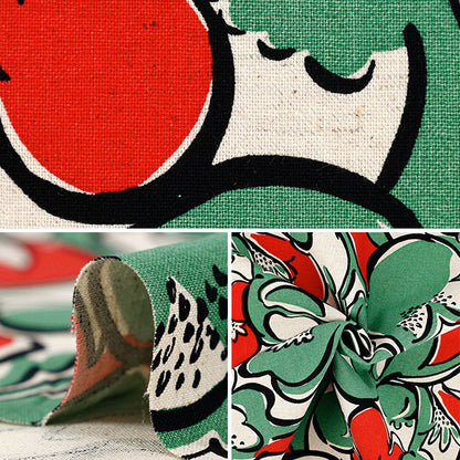 [数量5起] 织物 》棉麻帆布百日草红x Midori UP9000-A" COTTON KOBAYASHI