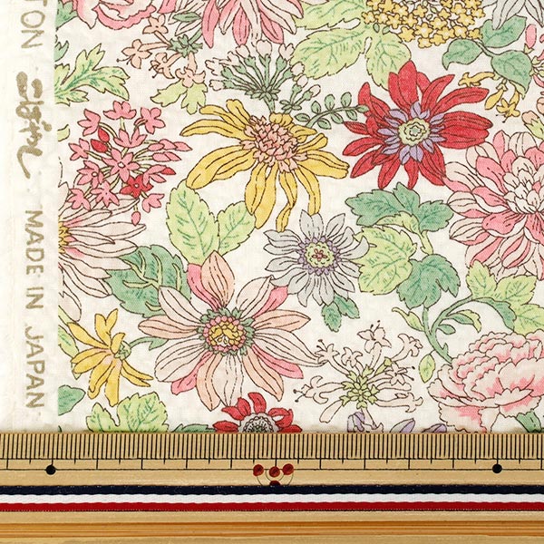 【数量5から】 生地 『リップルプリント 花柄 マルチ KTS7191-A』 COTTON KOBAYASHI コットンこばやし 小林繊維