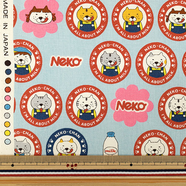 [Quantità da 5] Tessuto "Sassofono Pero NEKO in tela di cotone KTS7185-C” COTTON KOBAYASHI