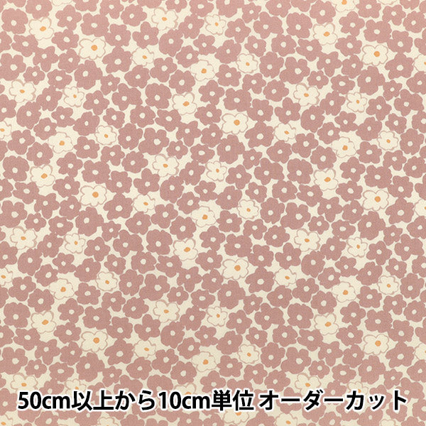 [Anzahl ab 5] Stoff "Breiter Stempel „Blumenrosa KTS7171-A“ COTTON KOBAYASHI