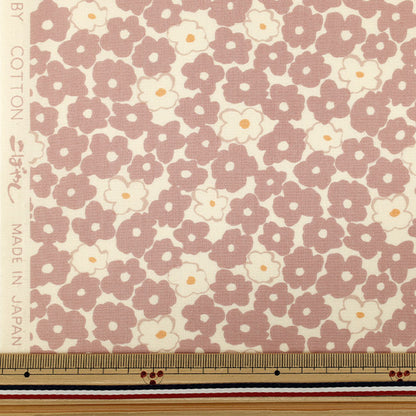 [Anzahl ab 5] Stoff "Breiter Stempel „Blumenrosa KTS7171-A“ COTTON KOBAYASHI