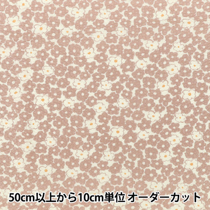 【수량 5부터】 천・원단 "리플 프린트 미니꽃 핑크 KTS7167-C』 COTTON KOBAYASHI