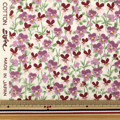 【수량 5부터】 천・원단 "브로드 비올라 와인 KTS7125-A』 COTTON KOBAYASHI