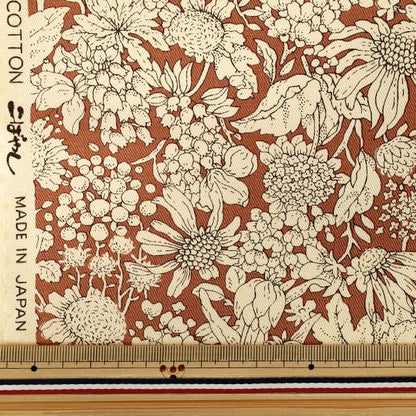 [Quantità da 5] Tessuto "Twill Scabiosa Rosso KTS7170-A” COTTON KOBAYASHI