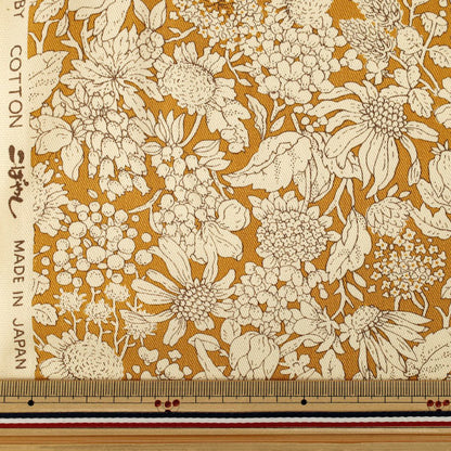 [Quantità da 5] Tessuto "Twill Scabiosa Senape KTS7170-C” COTTON KOBAYASHI