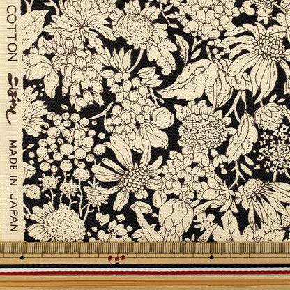 【수량 5부터】 천・원단 "능직 스카비오사 블랙 KTS7170-E』 COTTON KOBAYASHI