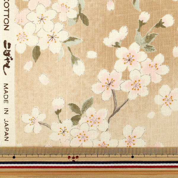 [Quantità da 5]Tessuto "Croce del Sud Sakura Naturale KTS7148-A” COTTON KOBAYASHI
