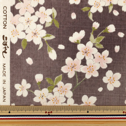 [Quantità da 5]Tessuto "Southern Cross Cherry Blossom viola scuro KTS7148-D” COTTON KOBAYASHI